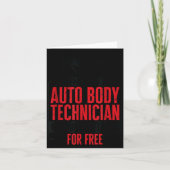 Auto Body Technician Vehicle Repair Car Maintenanc カード (正面)