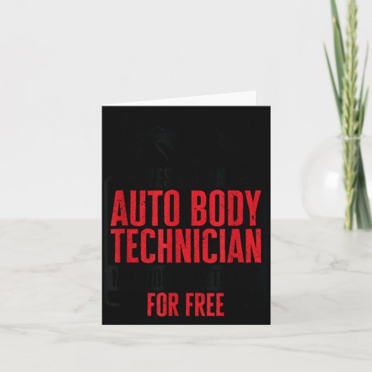 Auto Body Technician Vehicle Repair Car Maintenanc カード (正面)