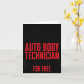 Auto Body Technician Vehicle Repair Car Maintenanc カード (黄色い花)