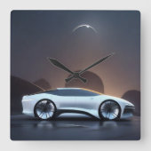 AUTO CAR スクエア壁時計 (正面)