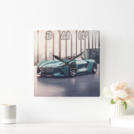 AUTO CAR スクエア壁時計 (ホーム)