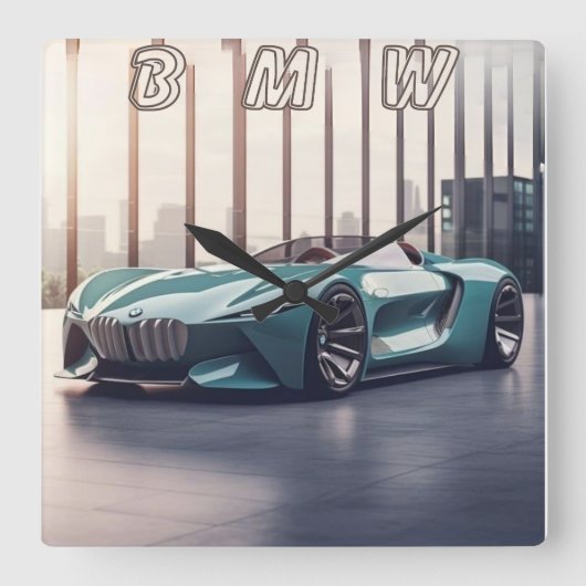 AUTO CAR スクエア壁時計 (正面)