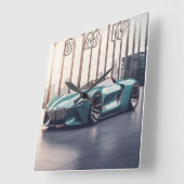 AUTO CAR スクエア壁時計 (傾斜)