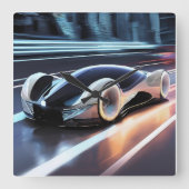 AUTO CAR スクエア壁時計 (正面)