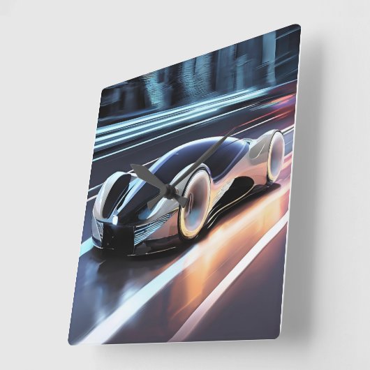 AUTO CAR スクエア壁時計 (傾斜)