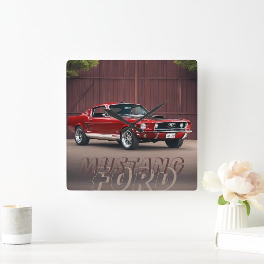 AUTO CAR スクエア壁時計 (ホーム)