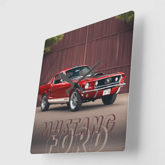 AUTO CAR スクエア壁時計 (傾斜)