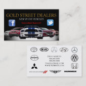 Auto、Car、Dealership Business Card 名刺 (正面/裏面)