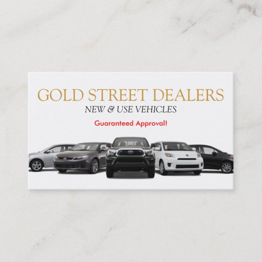 Auto、Car、Dealership Business Card 名刺 (正面)