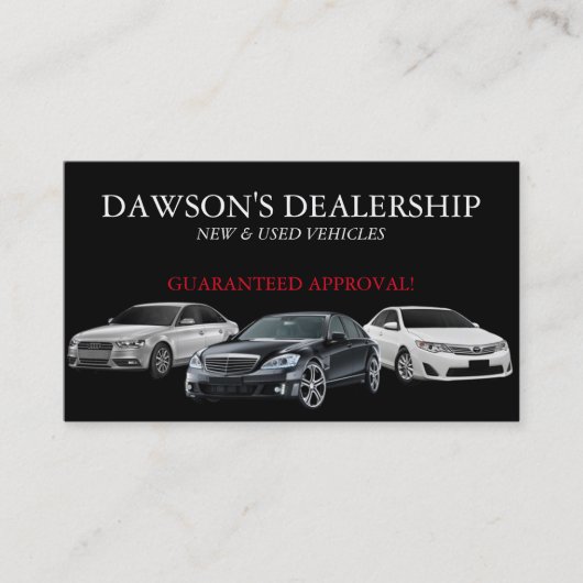 Auto、Car、Dealership Business Card 名刺 (正面)