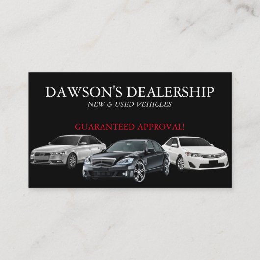 Auto、Car、Dealership Business Card 名刺 (正面)