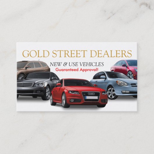 Auto、Car、Dealership Business Card 名刺 (正面)