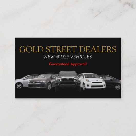 Auto、Car、Dealership Business Card 名刺 (正面)
