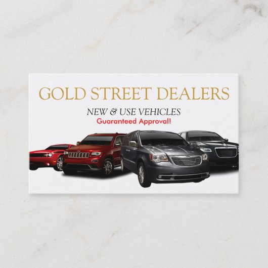 Auto、Car、Dealership Business Card 名刺 (正面)