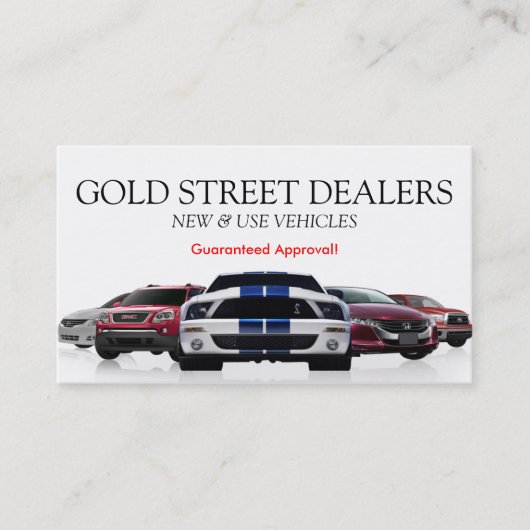 Auto、Car、Dealership Business Card 名刺 (正面)