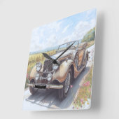 AUTO CAR DESIGN スクエア壁時計 (傾斜)