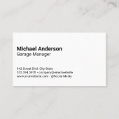 Auto Car Repair Services Icons | Metallic 名刺 (裏面)