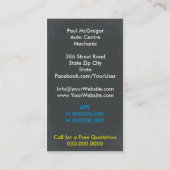Auto Centre / Mechanic Business Card 名刺 (裏面)
