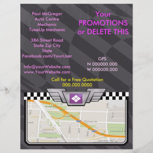 Auto Centre / Mechanic Flyer チラシ (裏面)