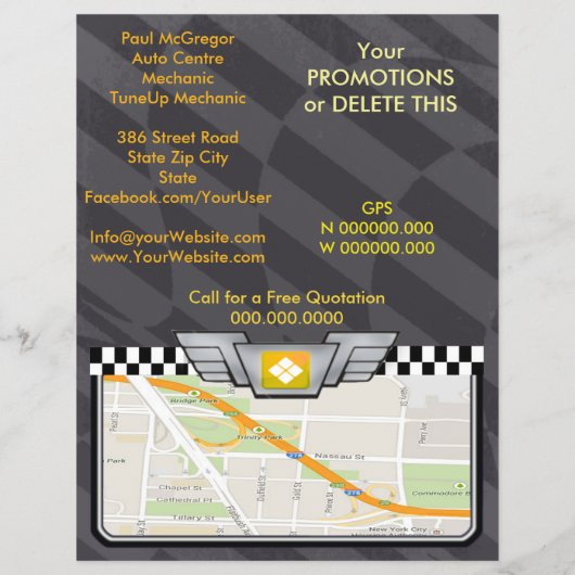 Auto Centre / Mechanic Flyer チラシ (裏面)