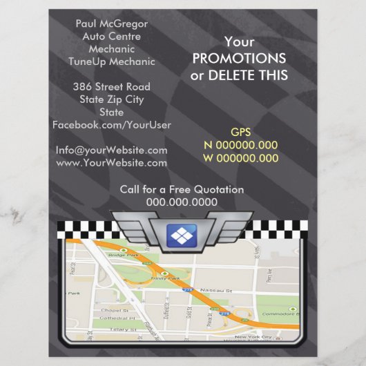 Auto Centre / Mechanic Flyer チラシ (裏面)