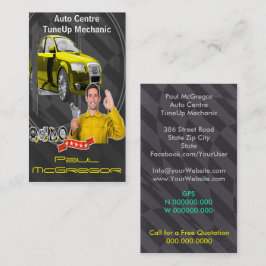 Auto Centre  - TuneUp Mechanic Business Card 名刺