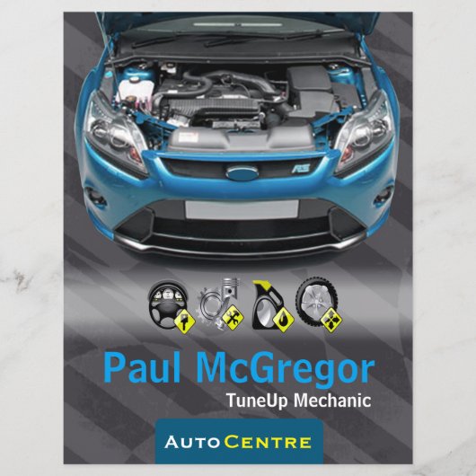 Auto Centre  - TuneUp Mechanic Flyer チラシ (正面)