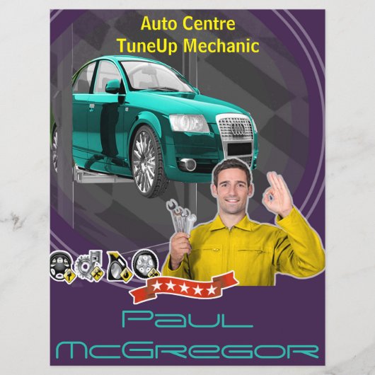Auto Centre  - TuneUp Mechanic Flyer チラシ (正面)