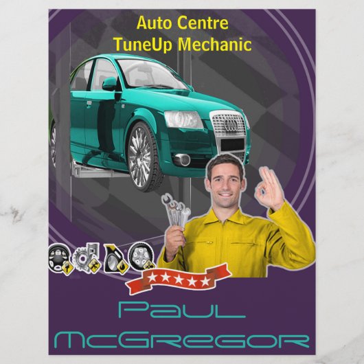 Auto Centre - TuneUp Mechanic Flyer チラシ (正面)