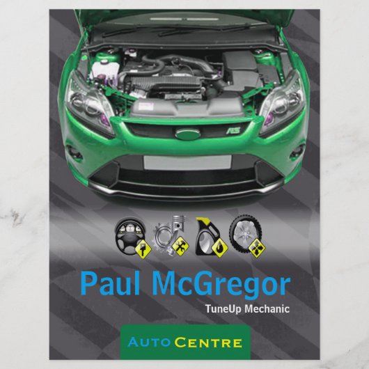 Auto Centre - TuneUp Mechanic Flyer チラシ (正面)