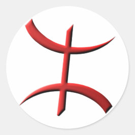 auto-collant aza rouge relief ラウンドシール