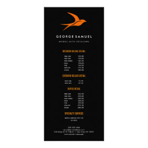 Auto Detailing 車の修理店 フライングバードロゴ ラックカード