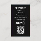 Auto Detailing Automotive Car Repair Red & black 名刺 (裏面)