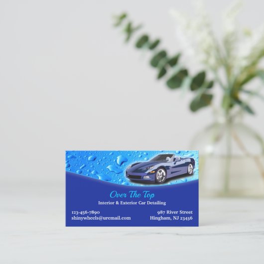 Auto Detailing Business Card Template 名刺 (スタンド正面)