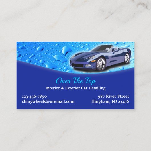 Auto Detailing Business Card Template 名刺 (正面)