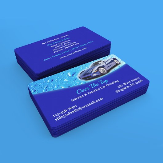 Auto Detailing Business Card Template 名刺