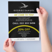 Auto Detailing | Car Repair Shop Flying Bird Logo チラシ (手)