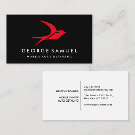 Auto Detailing | Car Repair Shop Flying Bird Logo 名刺