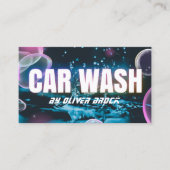Auto Detailing Car Wash Automotive Neon 名刺 (正面)