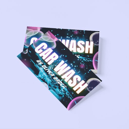 Auto Detailing Car Wash Automotive Neon 名刺