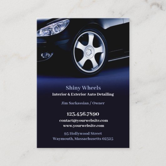 Auto Detailing Chubby Business Card 名刺 (正面)