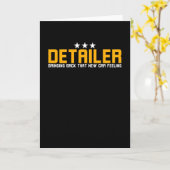 Auto Detailing Detailer New Car Feeling カード (黄色い花)