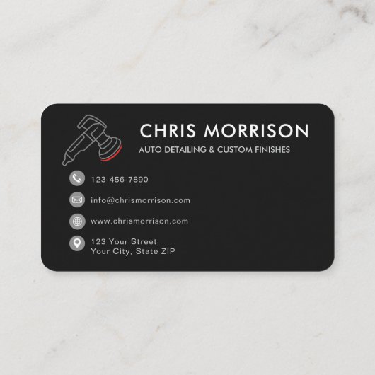 Auto Detailing Mobile Car Wash 名刺 (裏面)