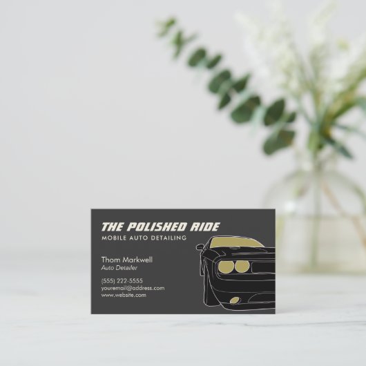 Auto Detailing, Muscle Car Auto Repair Bus 名刺 (スタンド正面)