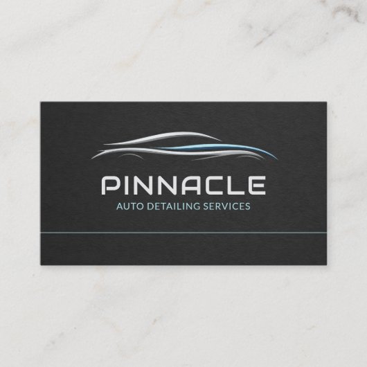 Auto Detailing Services QR Code Professional 名刺 (正面)