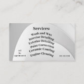 Auto Detailing Shop 3.5インチx 2.0インチビジネスカード 名刺 (裏面)