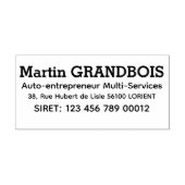auto-entrepreneur 3 lignes セルフインキングスタンプ (デザイン)