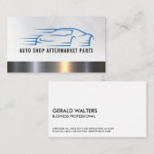 Auto Fast Carロゴ | 金属トリム 名刺 (正面/裏面)