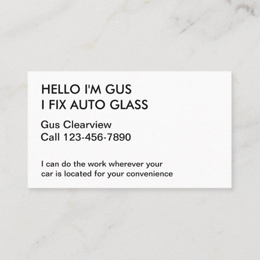 Auto Glass名刺 名刺 (裏面)