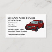 Auto Glass Repair Replace Service 名刺 (正面)